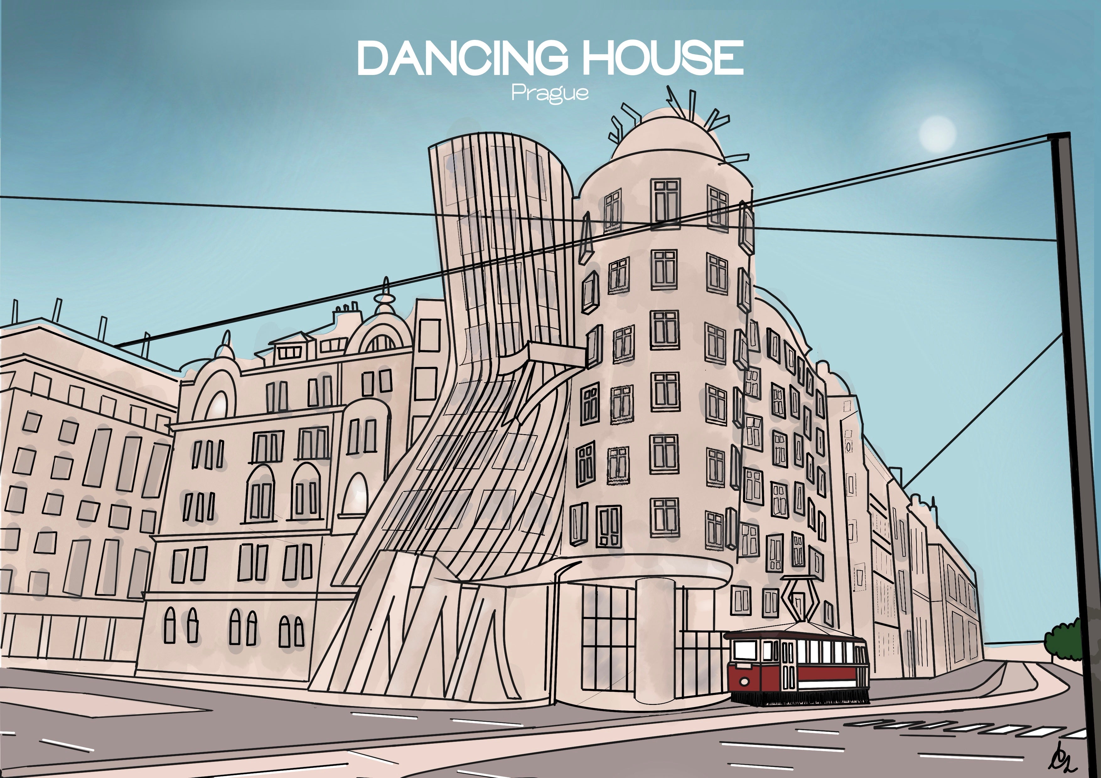 The Dancing House, Prague – European Art Print
