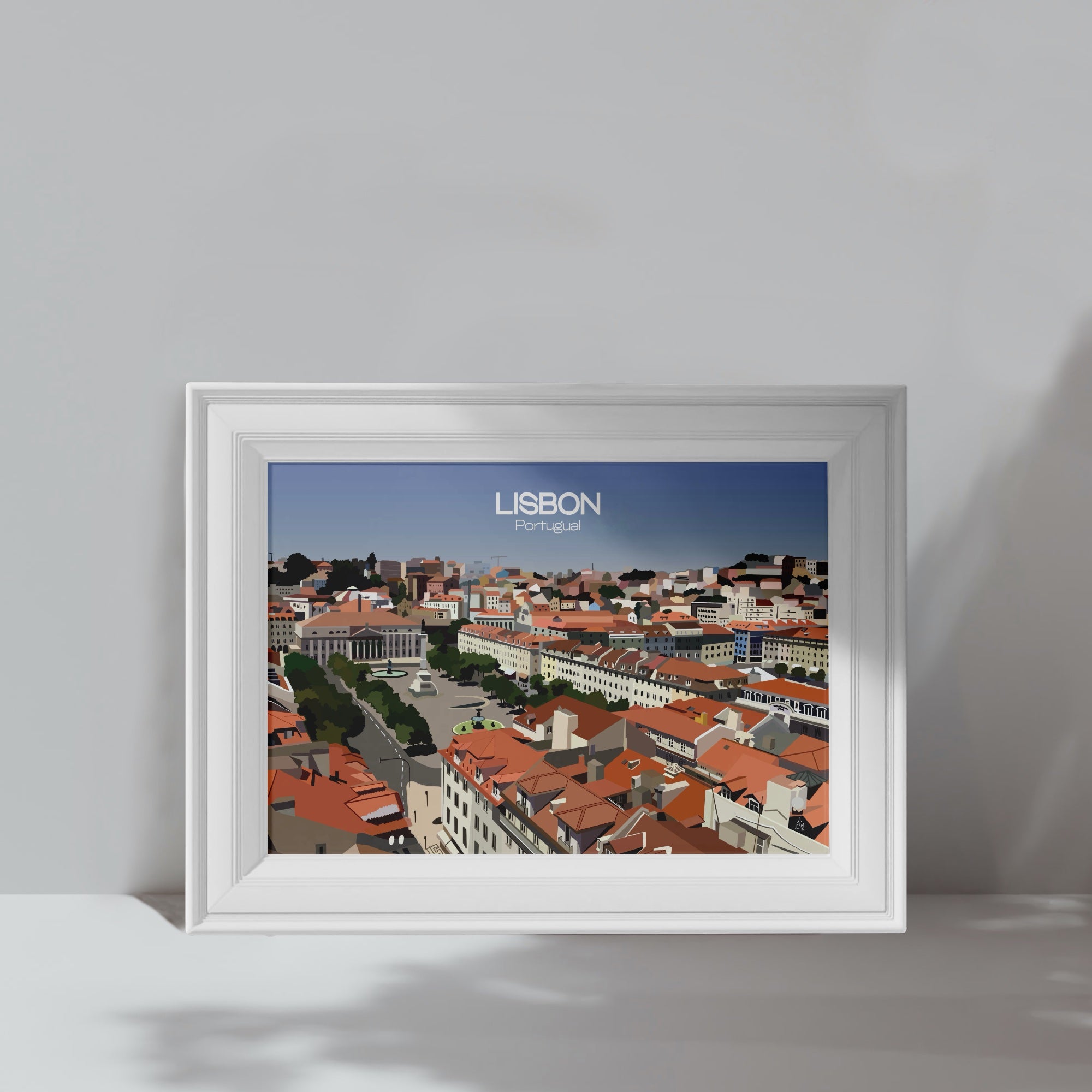 Lisbon City View – European Art Print