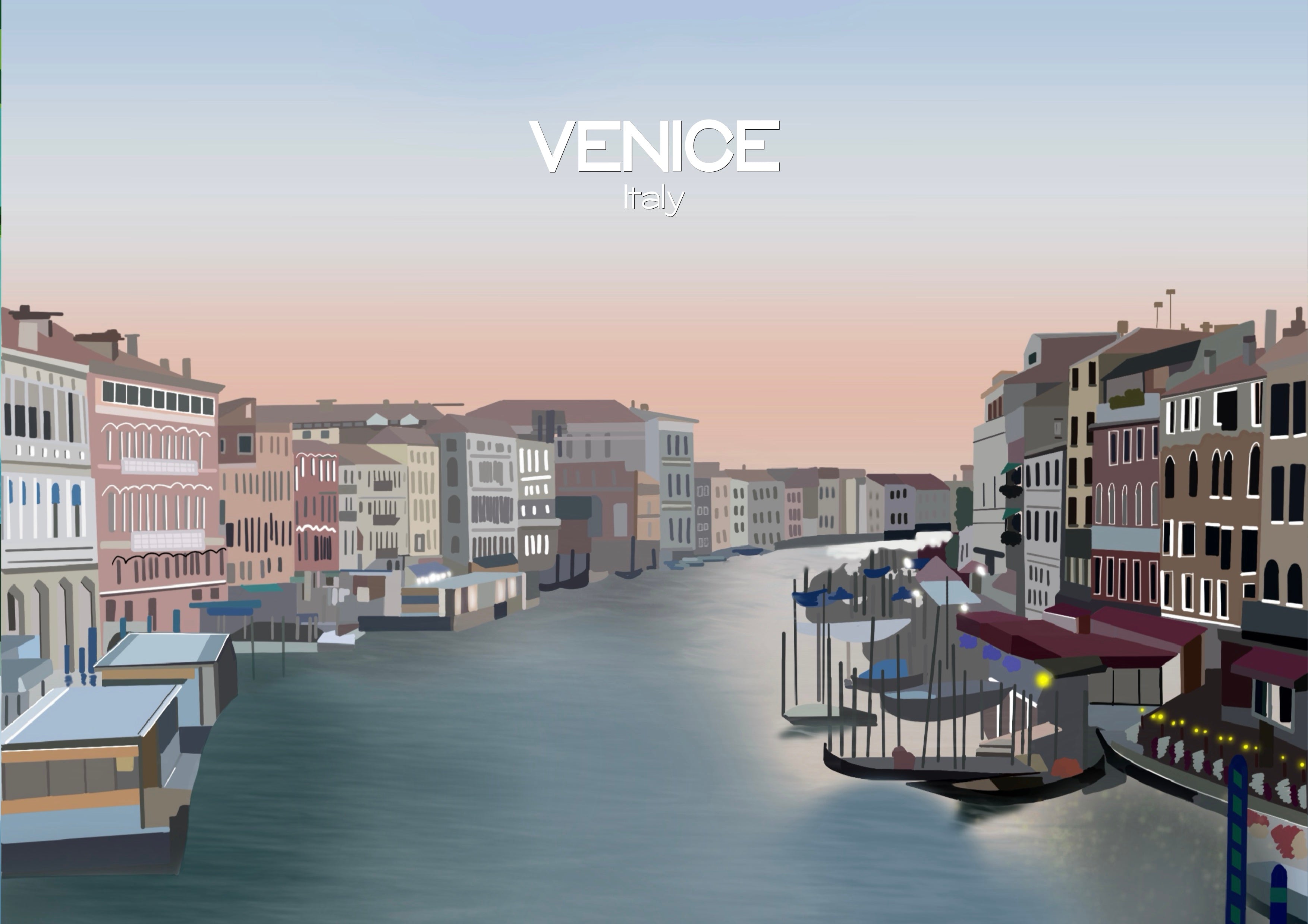 Venice Canal - European Art Print